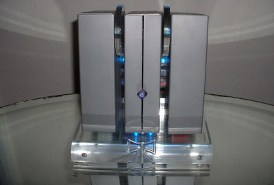 Photo of our Blue Stereo Amplifier